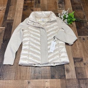 NWT Calvin Klein Cream Puffer Jacket